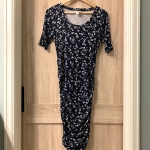 Motherhood Maternity Floral Bodycon Dress